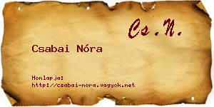 Csabai Nóra névjegykártya